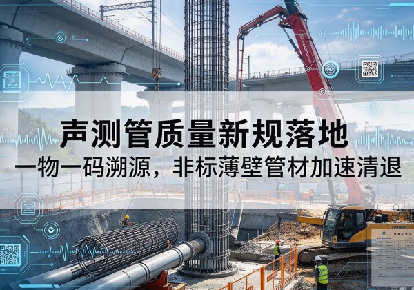 城区声测管质量新规落地，一物一码溯源，非标薄壁管材加速清退